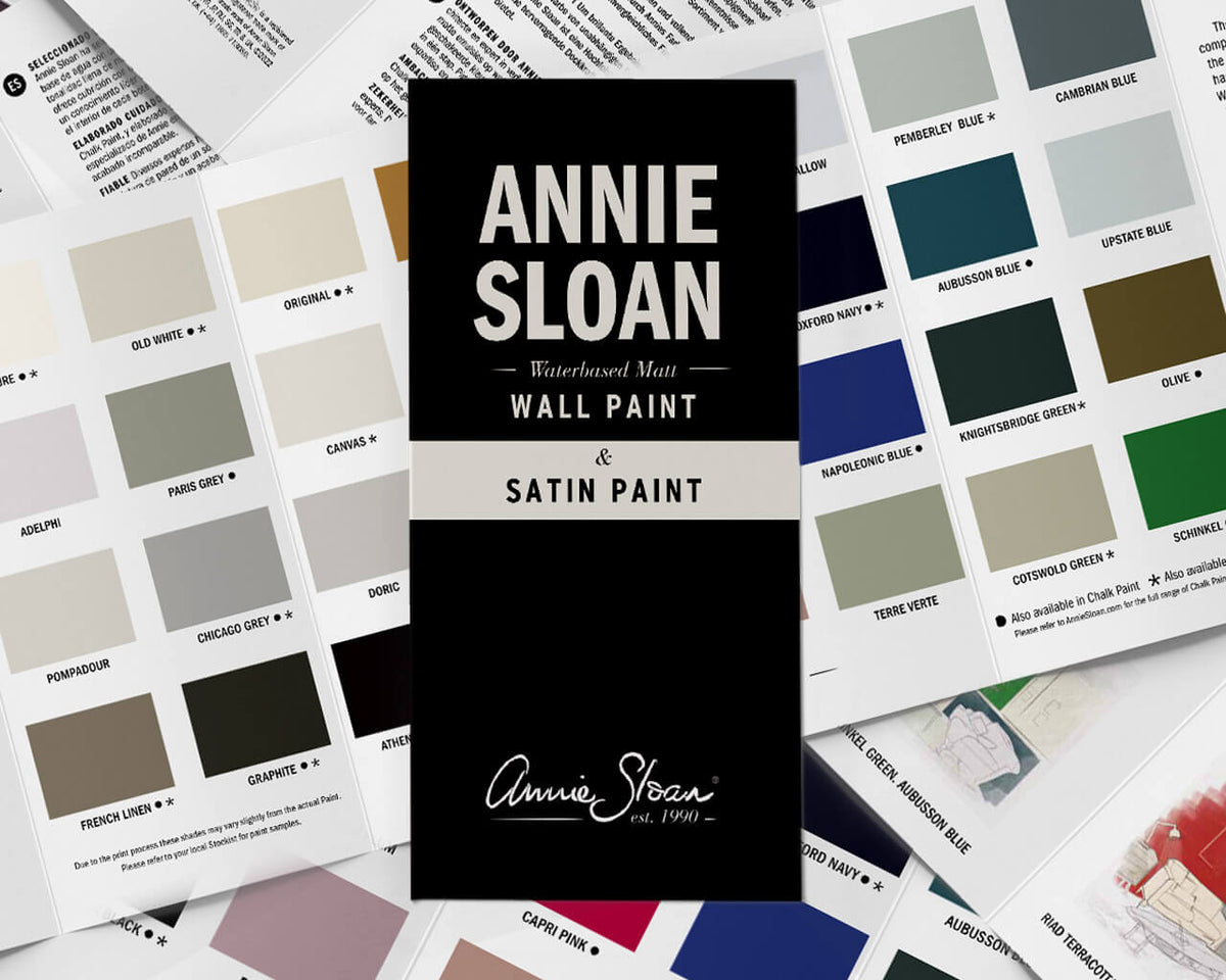 annie sloan wandfarbe und satin paint farbkarte
