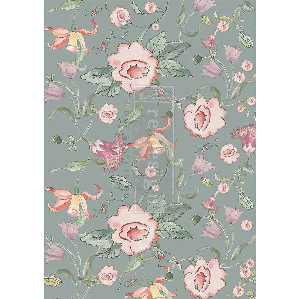 decoupage fiber papier swedish posy