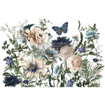 decoupage papier cerulean blooms I