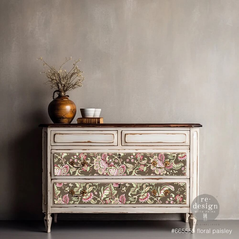 decoupage papier floral paisley mood