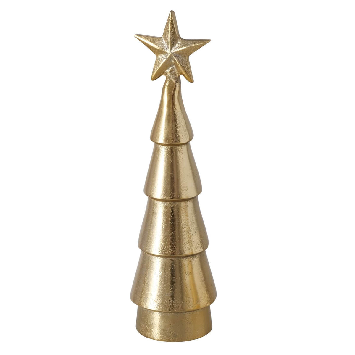 dekoaufsteller tannenbaum gold klein