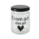 einmachglas mit spruch essen gut