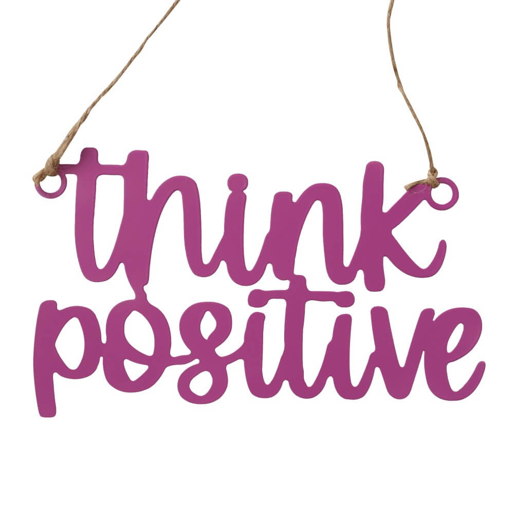 hnge schriftzug think positive