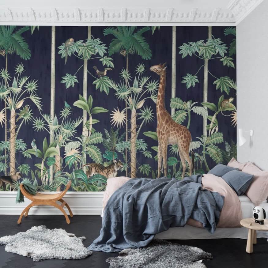 motivtapete-giraffe-stroll-nightfall-mood3