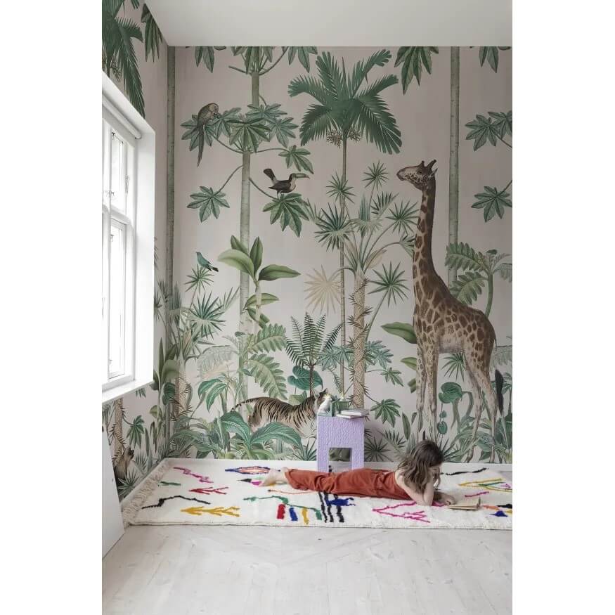 motivtapete-giraffe-stroll-pastel-pink-mood2