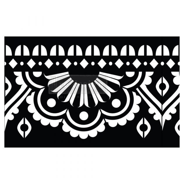 stick and style klebeschablone mendhi border
