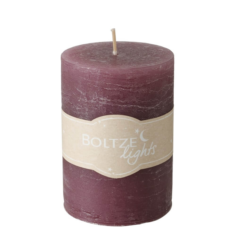 stumpenkerze burgund
