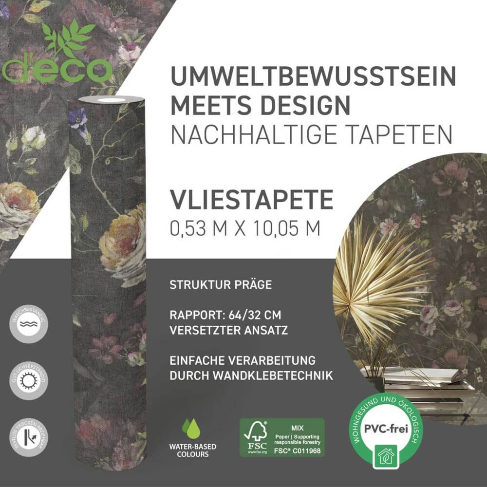 vliestapete natural living blumenmuster 386361_12