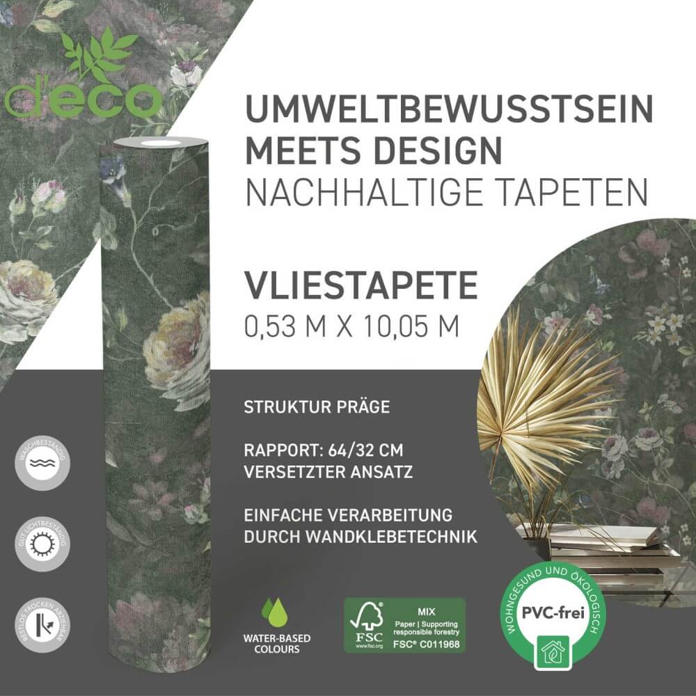 vliestapete natural living blumenmuster 386362_12